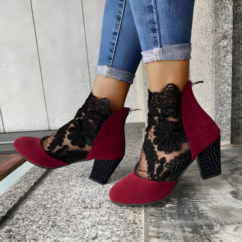 Federica | Botines de tacón con encaje