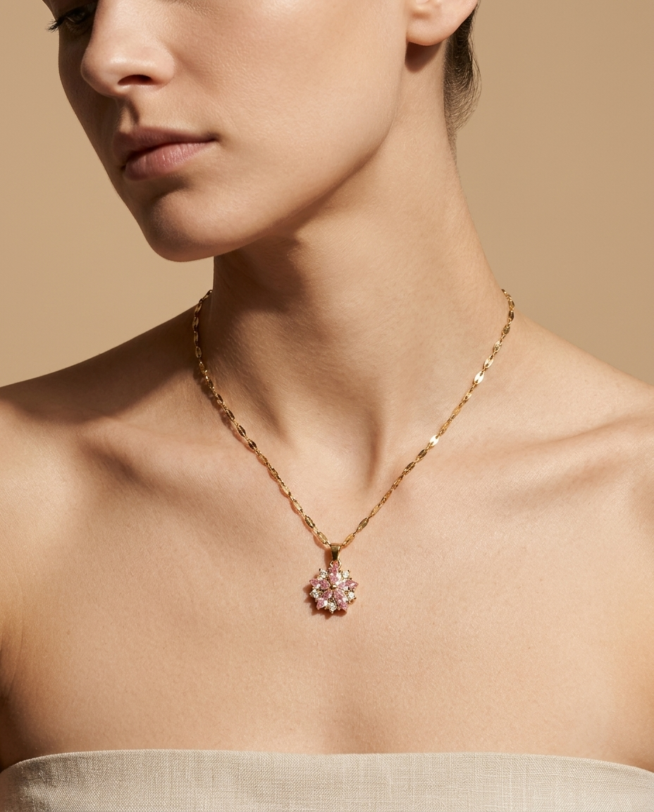 Collar Sakura Romántico Rosa