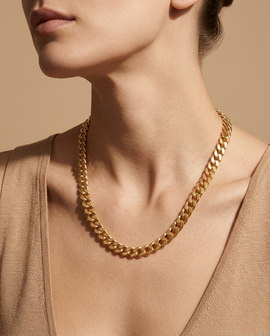 Collar Cadena Cubana Chunky