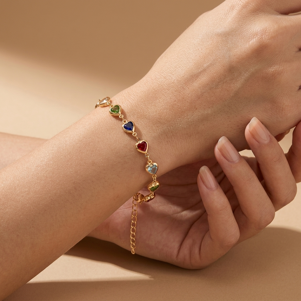 Pulsera Corazón Dorado
