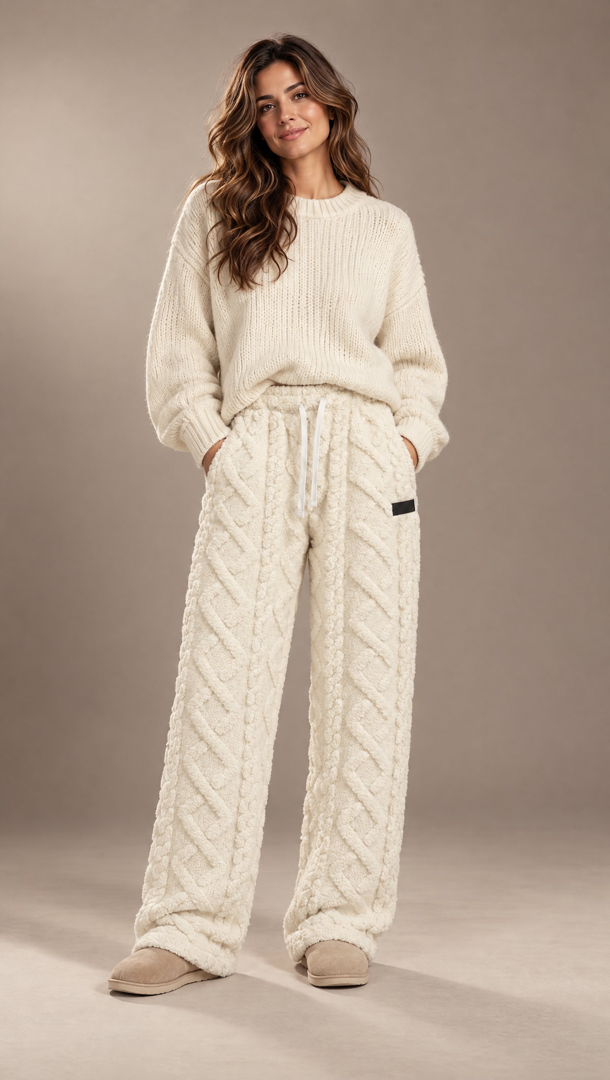 Pantalón de Casa Polar Trenzado Lia – victoriamode