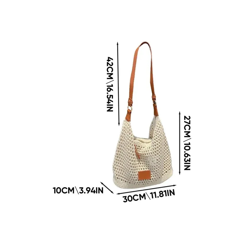 Bolso de Punto Beige Amplio