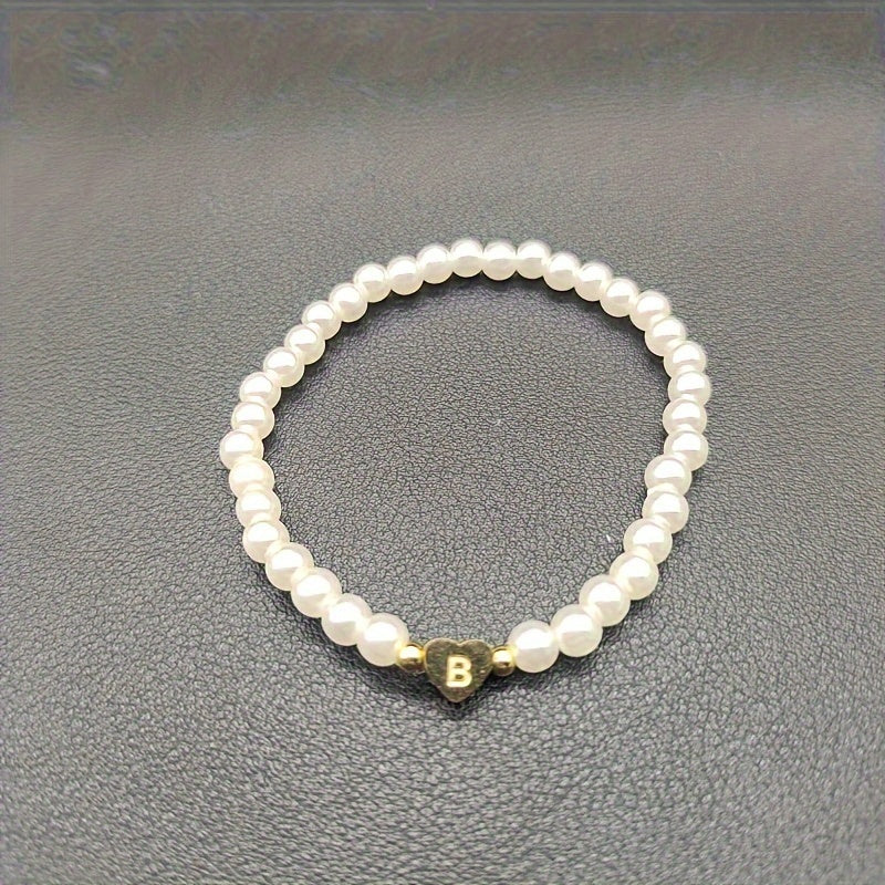 Bracelet Chic avec Initiale en Cœur (A–Z)