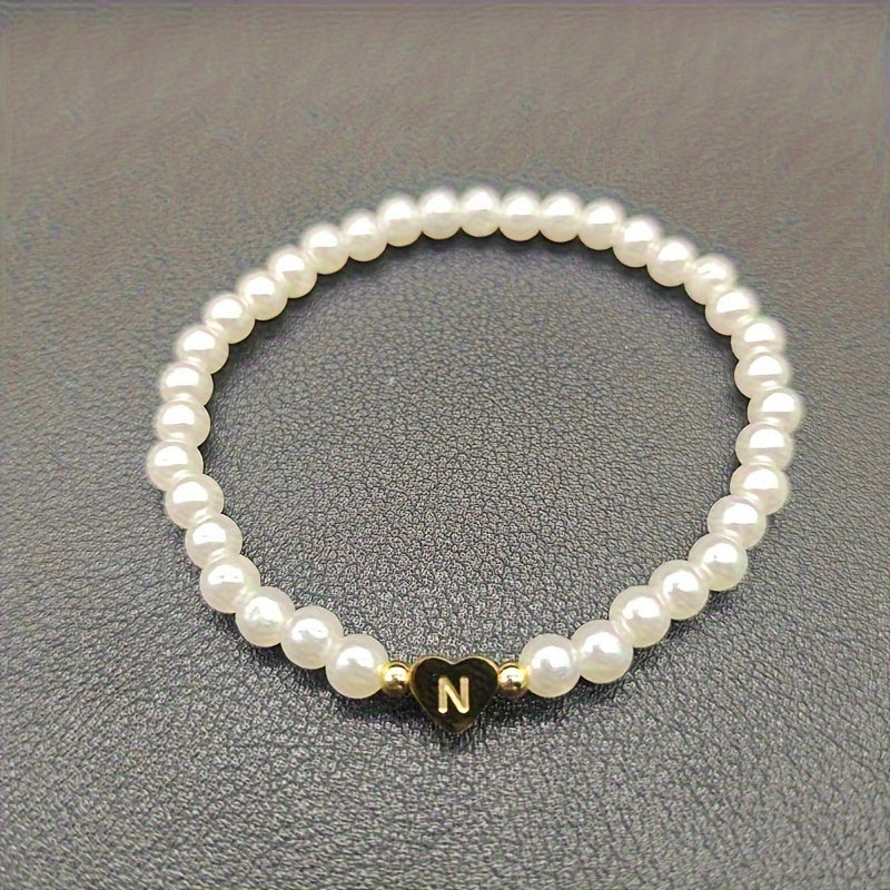 Bracelet Chic avec Initiale en Cœur (A–Z)