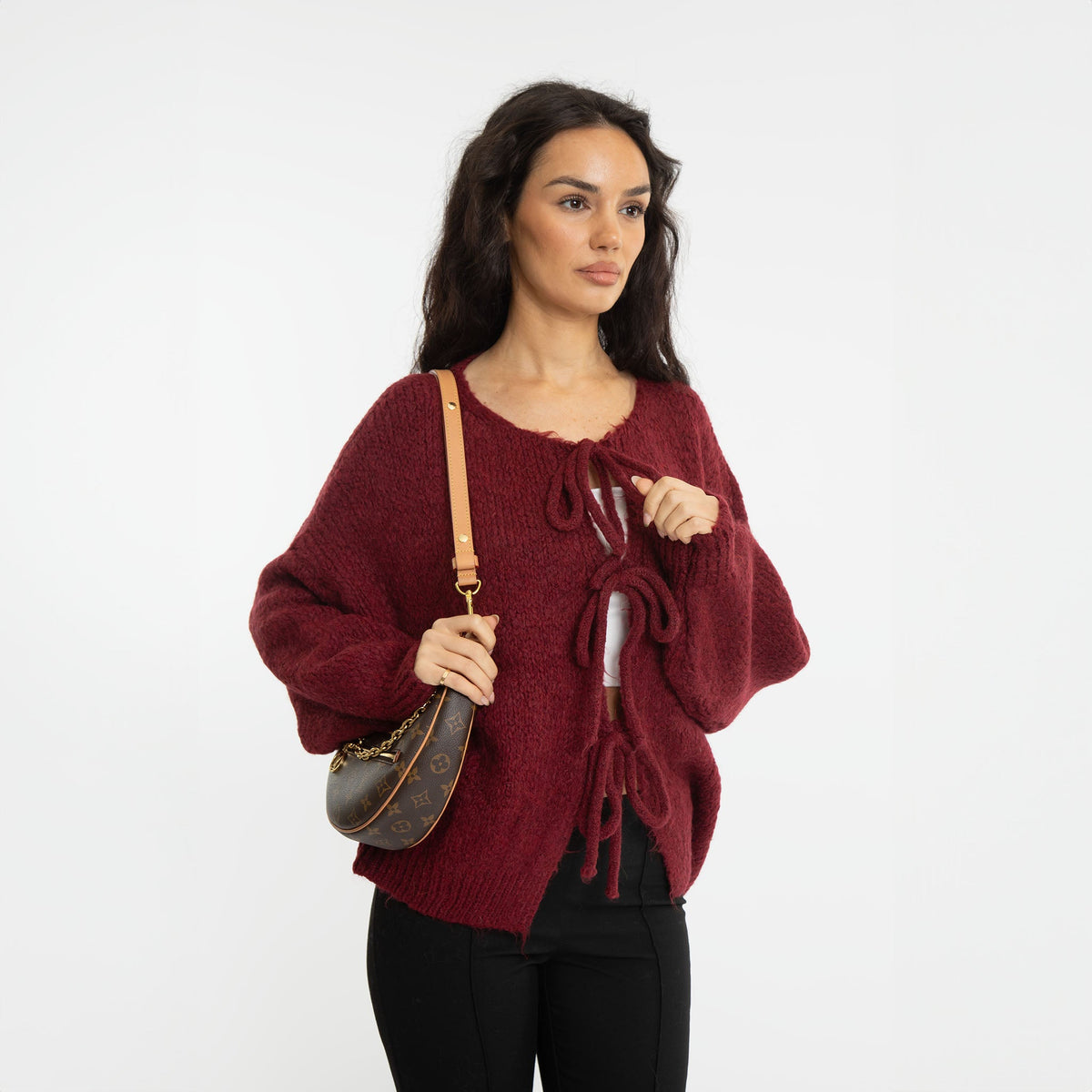 Cárdigan oversize con lazos
