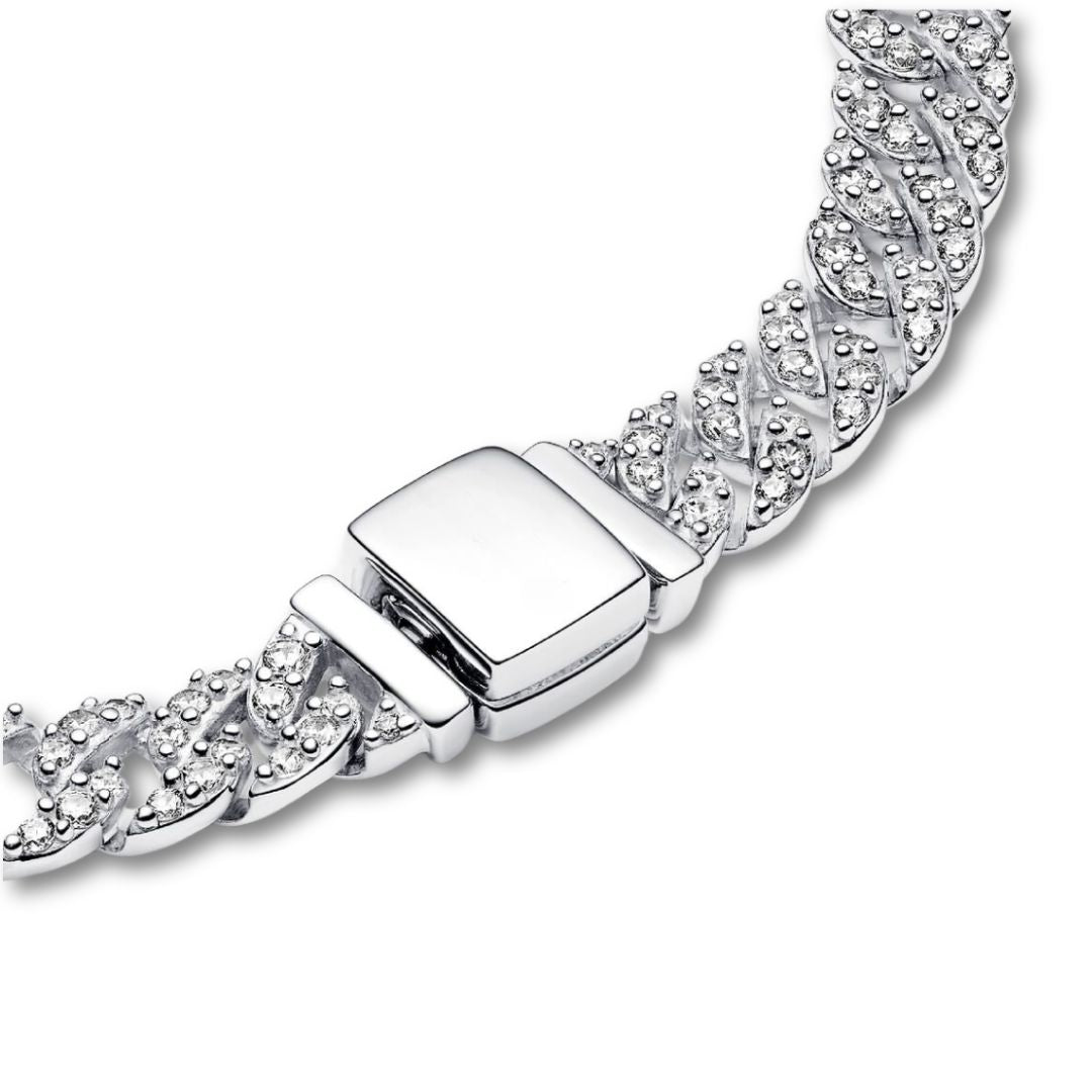 Bracelet Cubain avec Moissanite