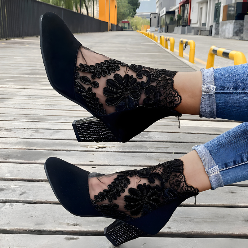 Federica | Botines de tacón con encaje