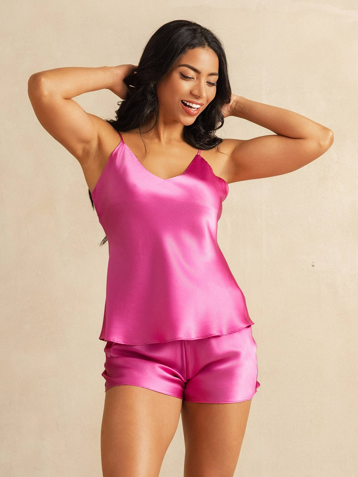 Ensemble de Camisole en Pure Soie à Bretelles Spaghetti