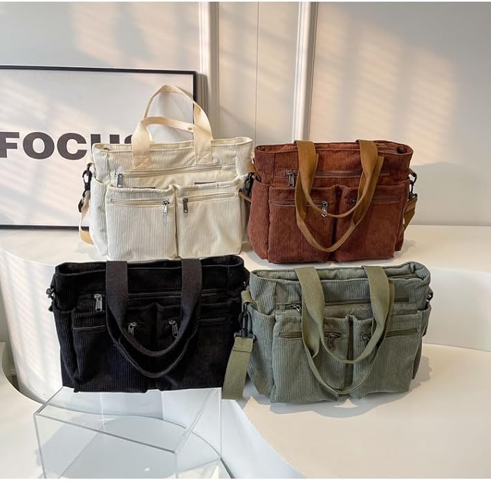 Bolso de Hombro Vintage de Pana