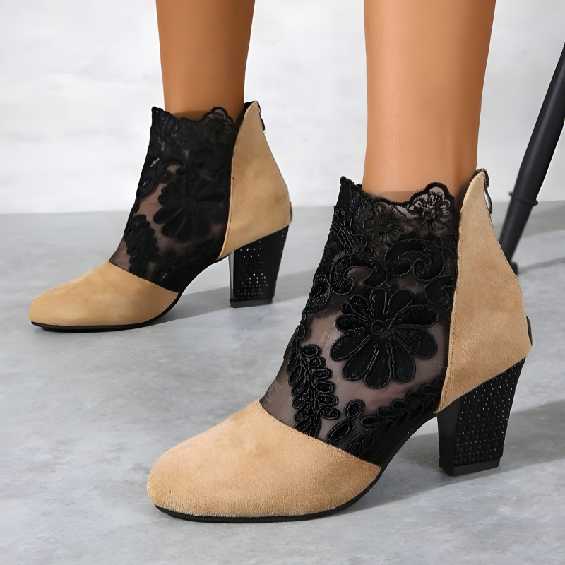 Federica | Botines de tacón con encaje