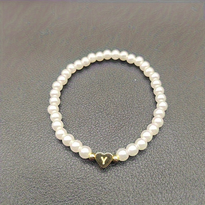 Bracelet Chic avec Initiale en Cœur (A–Z)