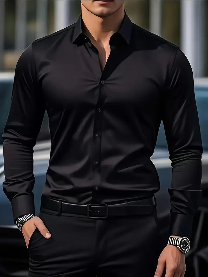 Camisa Entallada de Manga Larga