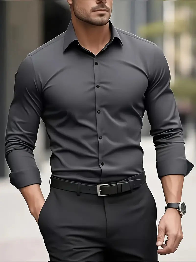 Camisa Entallada de Manga Larga