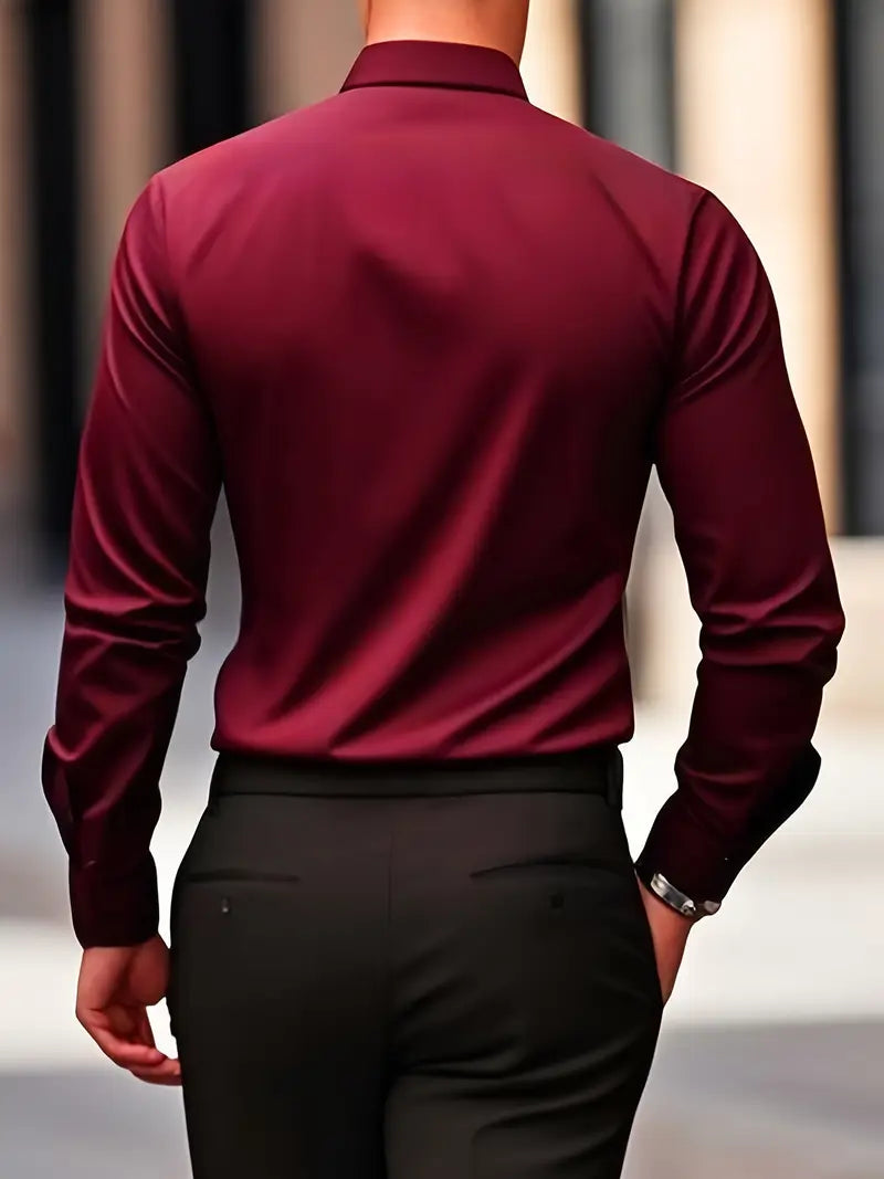 Camisa Entallada de Manga Larga