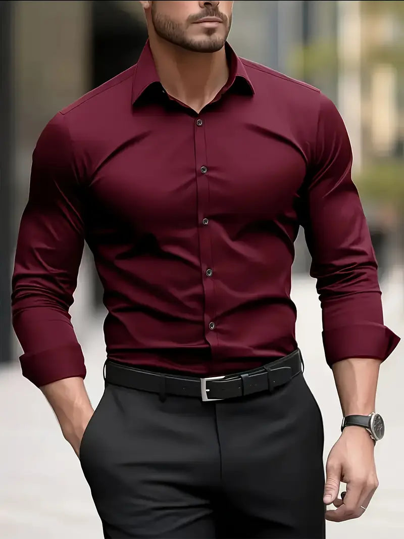 Camisa Entallada de Manga Larga