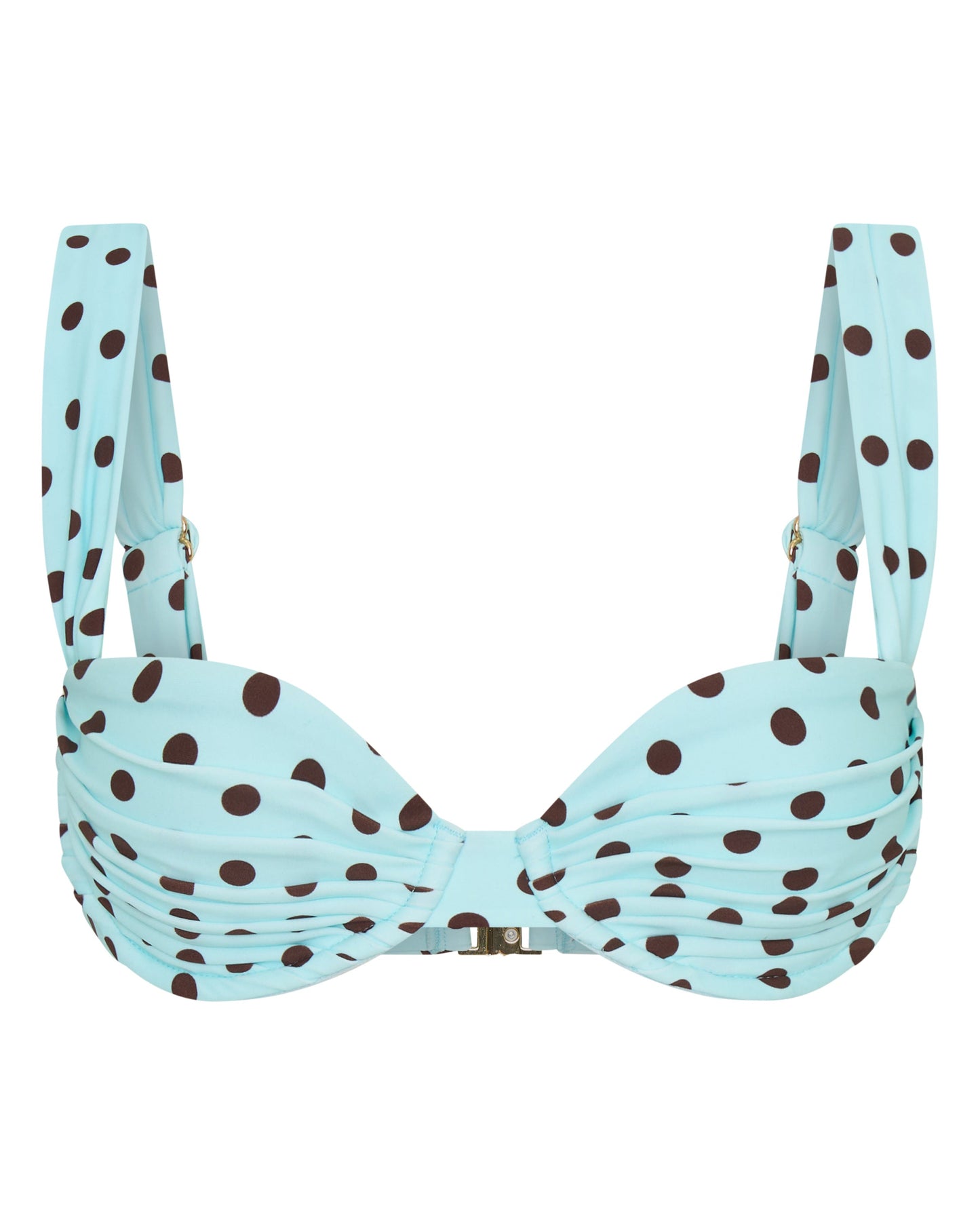 Rhodes Top azul polka