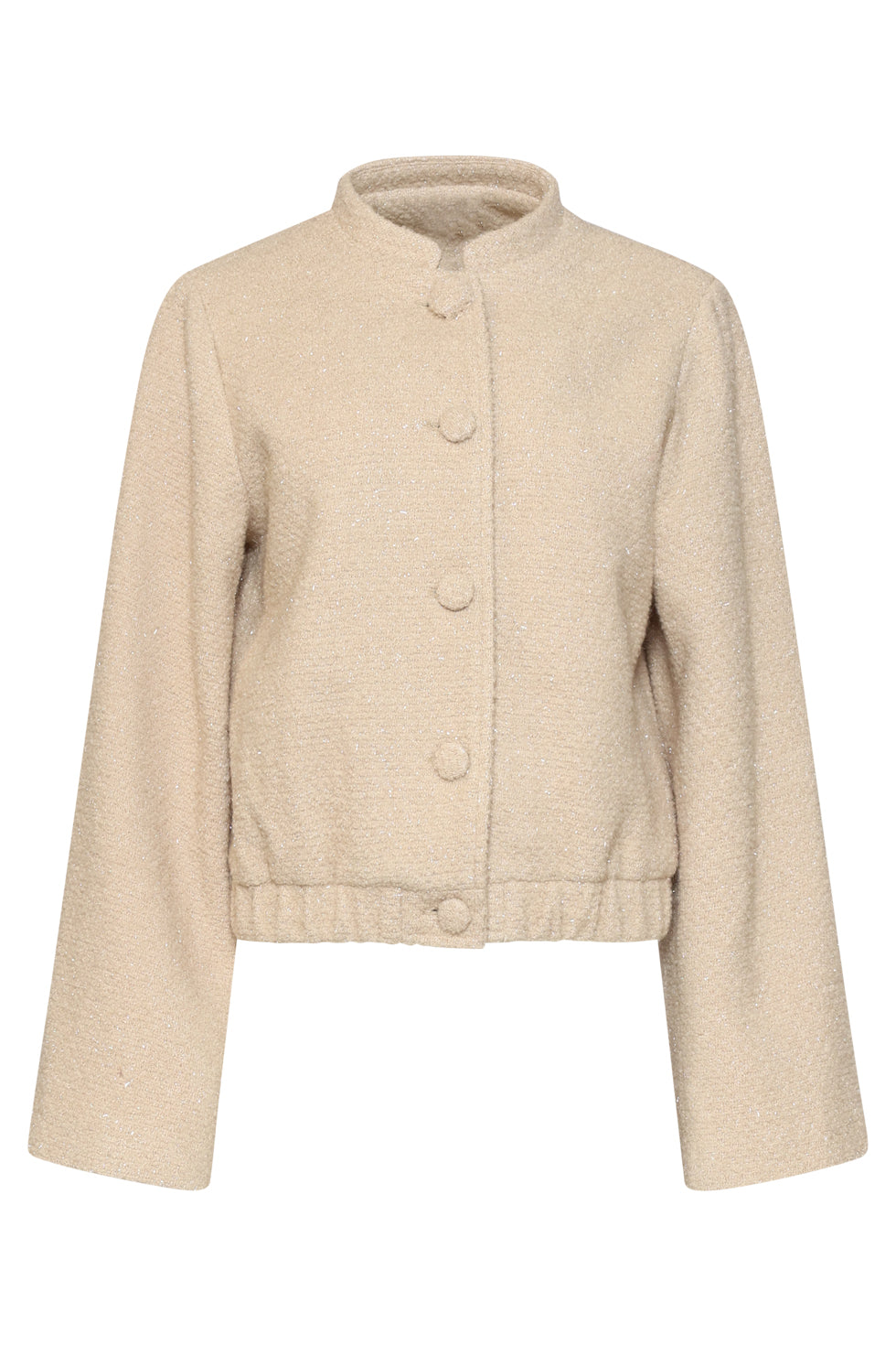 Chaqueta de Bouclé con Brillo Arena