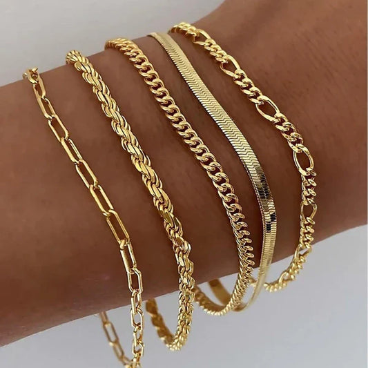 Bracelet set 5 pièces en or