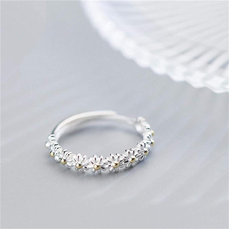 Bague Marguerite – Argent & Douceur Peinte
