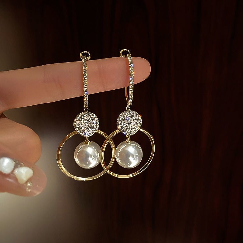 Boucles d'oreilles en perles cultivées de haute qualité