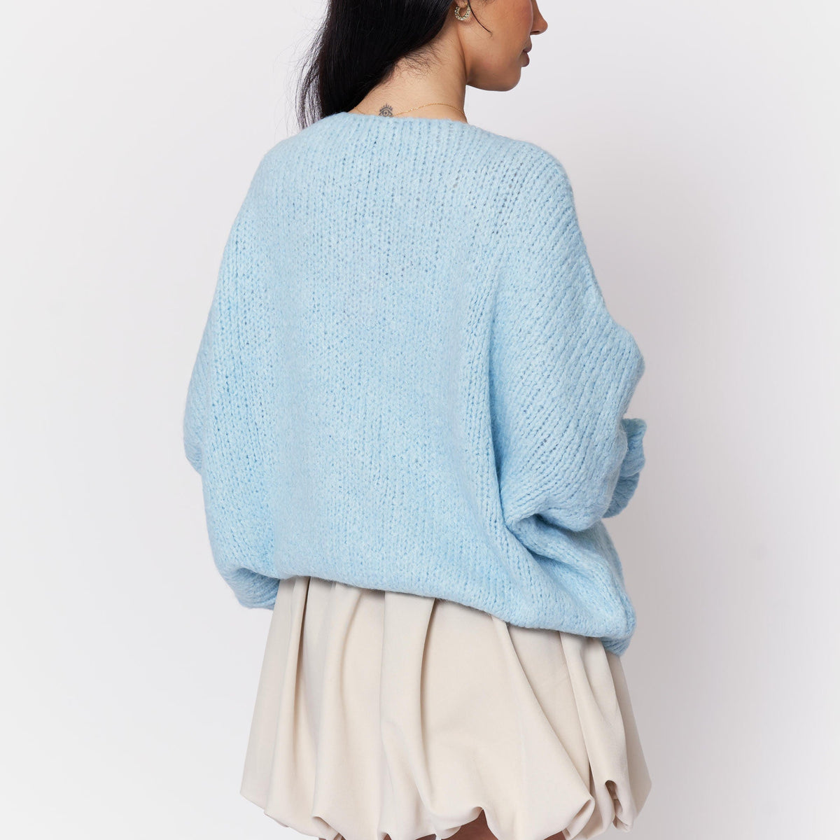 Cárdigan oversize con lazos