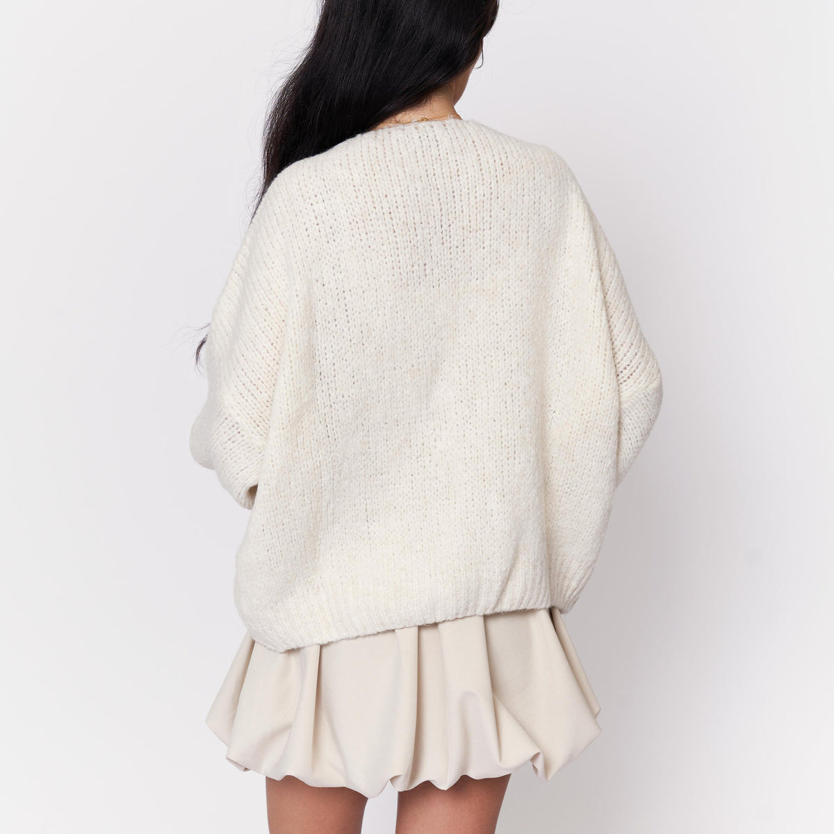 Cárdigan oversize con lazos