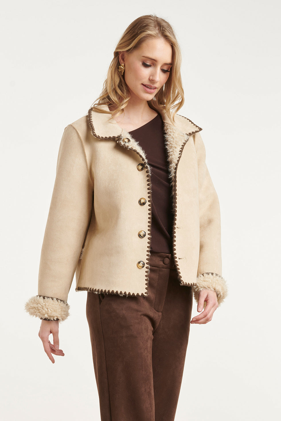 Chaqueta Reversible de Bouclé Arena