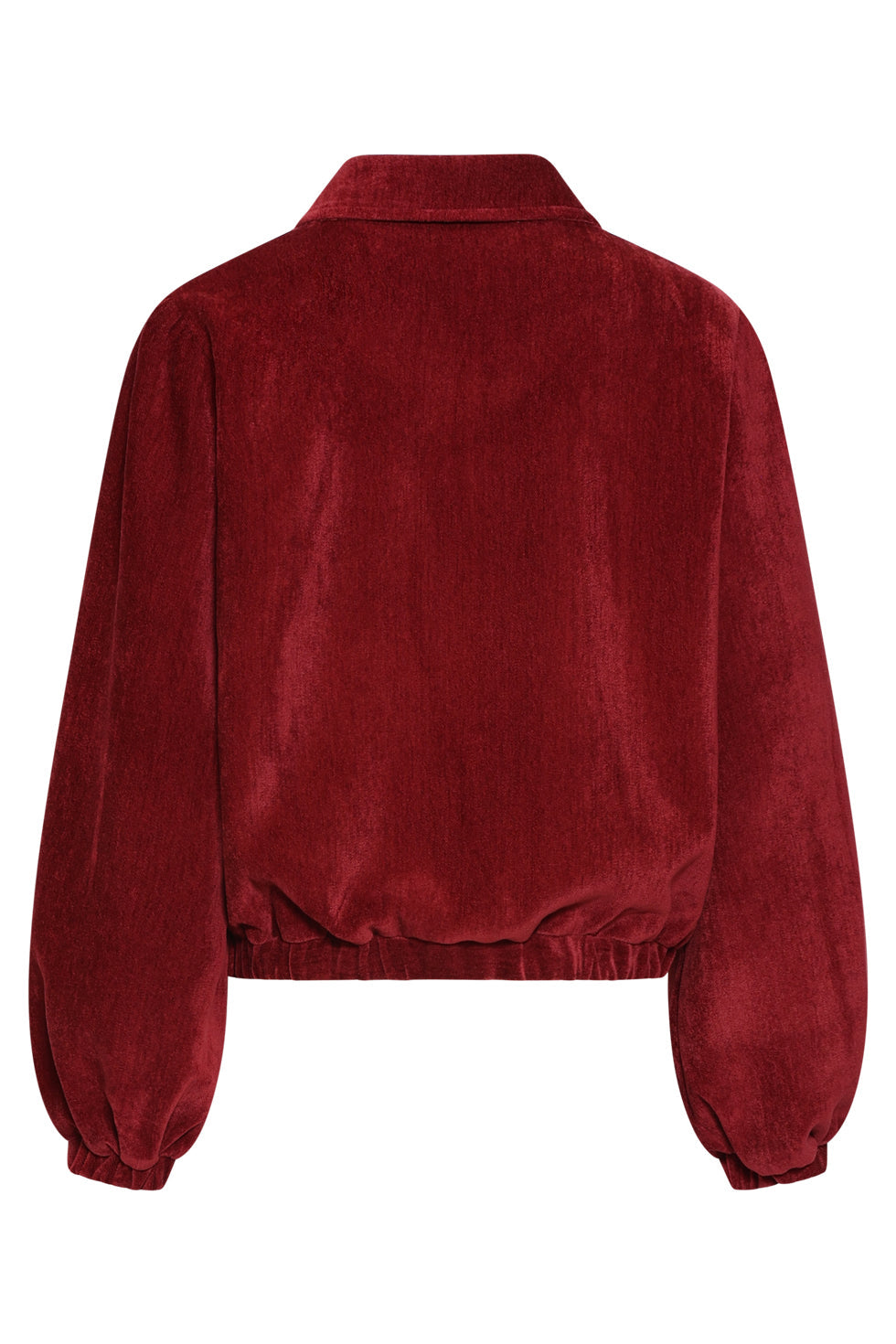 Cazadora Bomber de Terciopelo Burdeos
