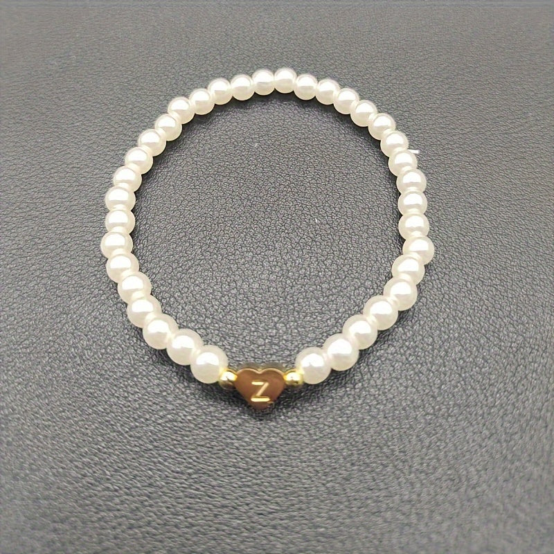 Bracelet Chic avec Initiale en Cœur (A–Z)