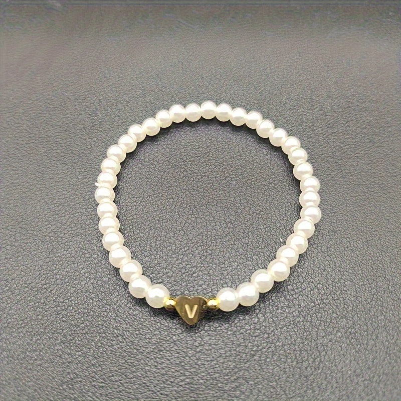 Bracelet Chic avec Initiale en Cœur (A–Z)