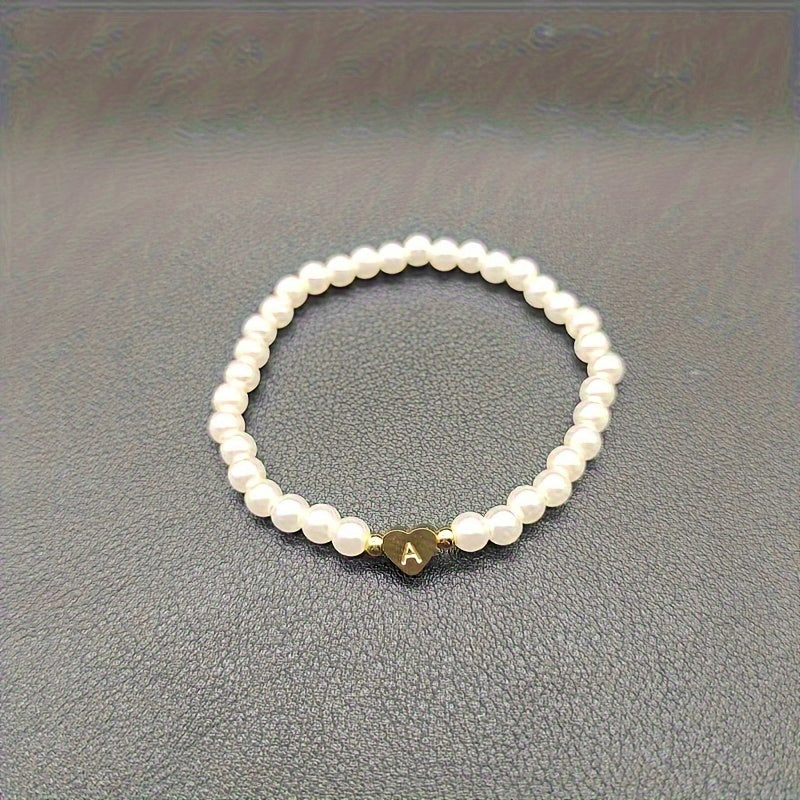 Bracelet Chic avec Initiale en Cœur (A–Z)