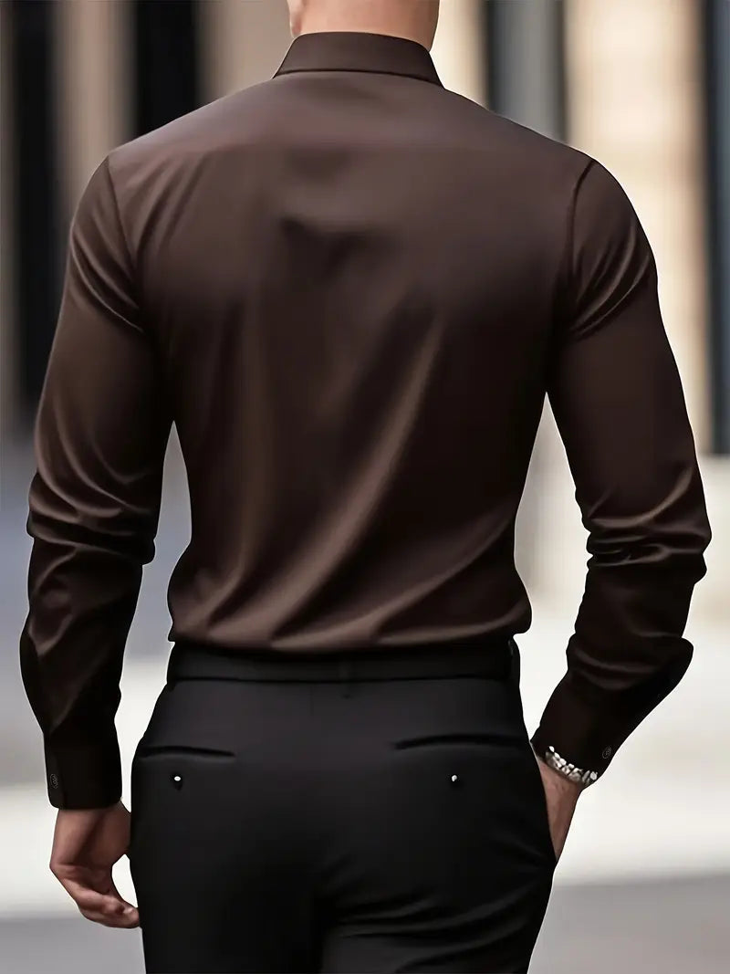 Camisa Entallada de Manga Larga