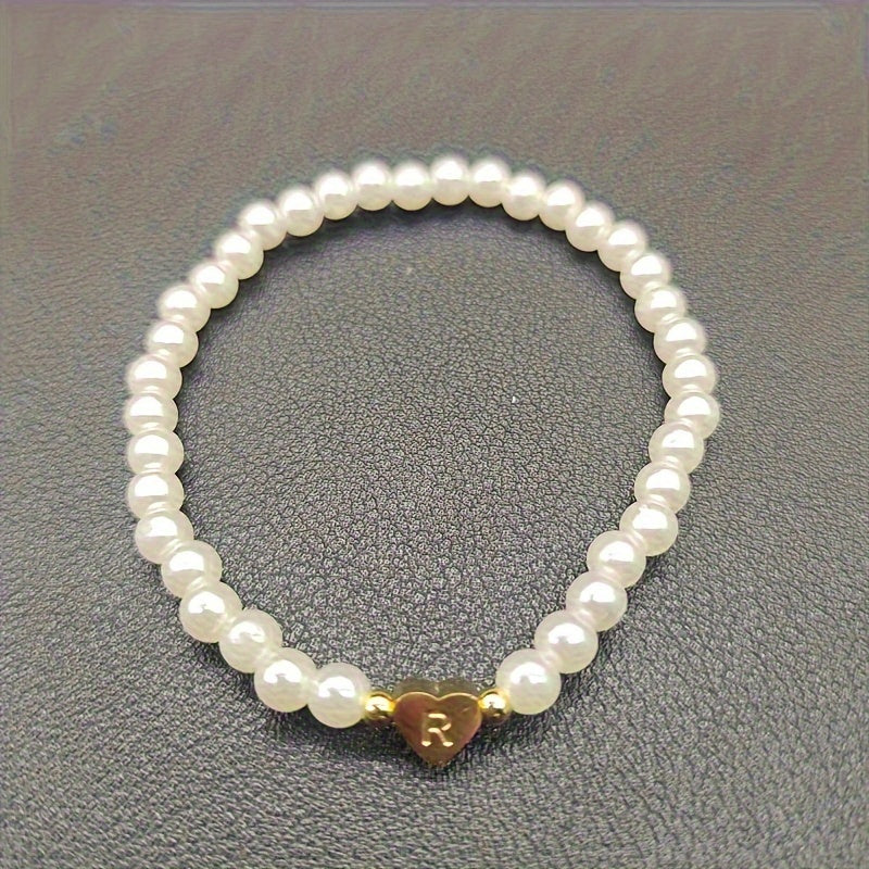 Bracelet Chic avec Initiale en Cœur (A–Z)