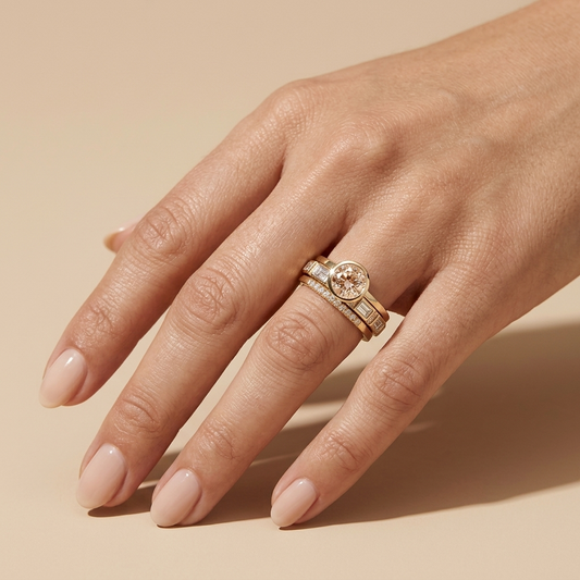 Anillo Vintage Circonita Dorado