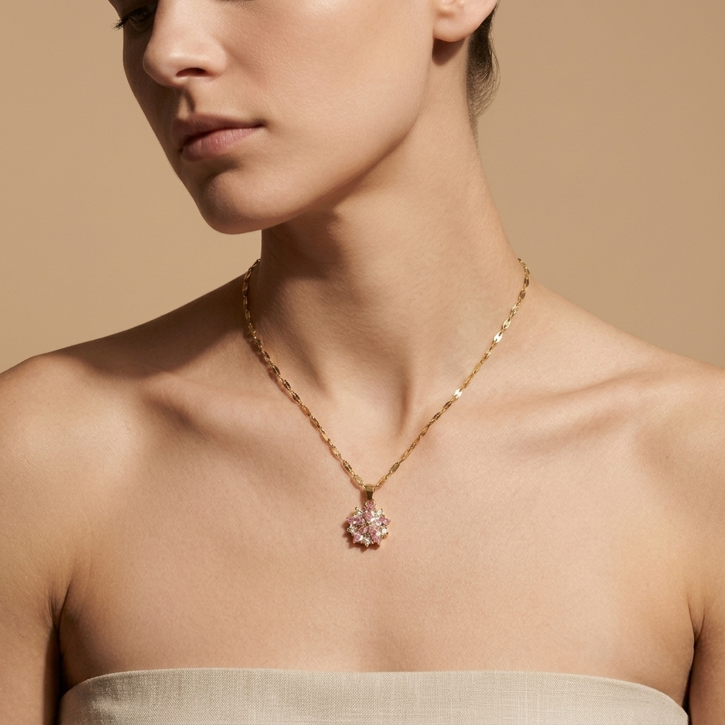 Collar Sakura Romántico Rosa