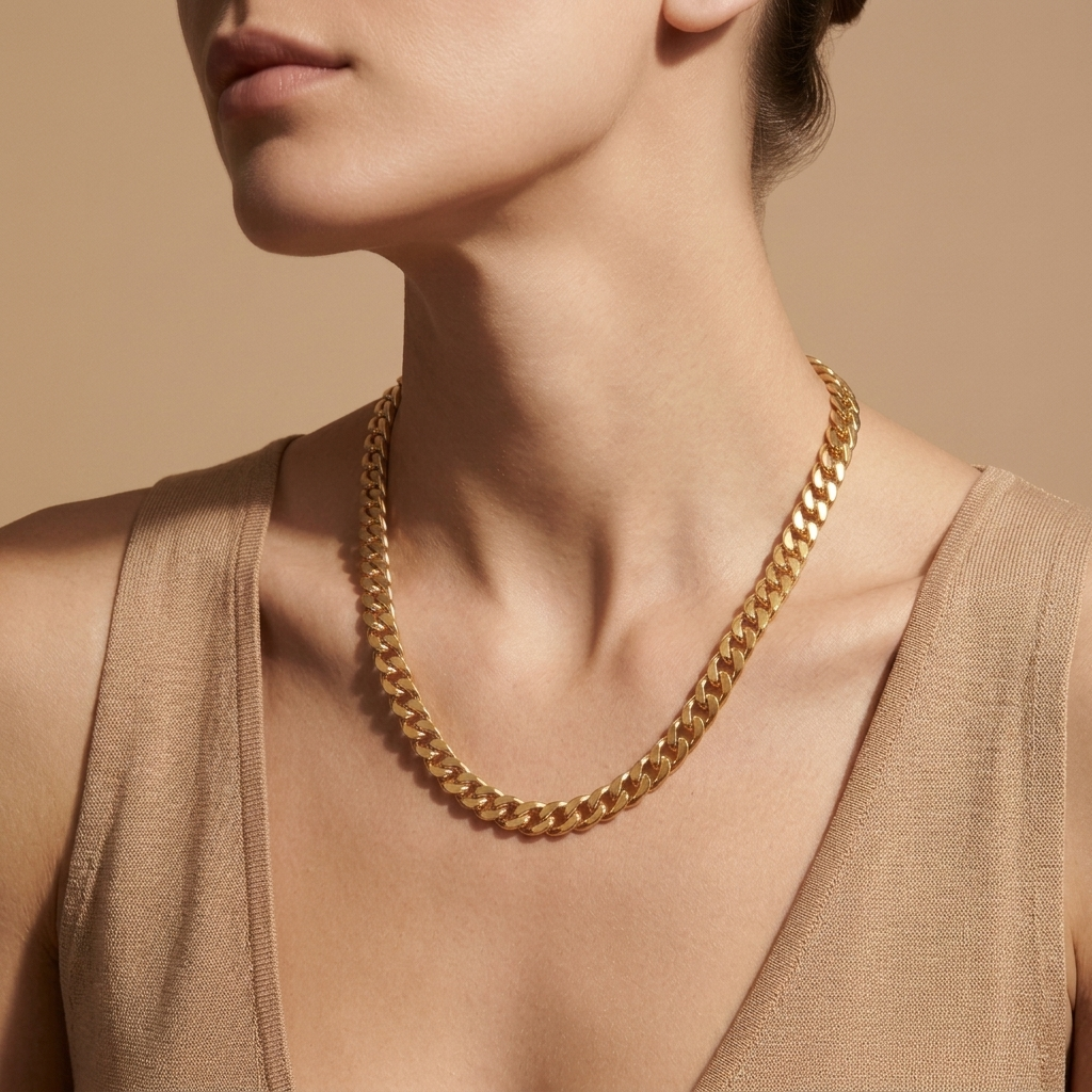 Collar Cadena Cubana Chunky