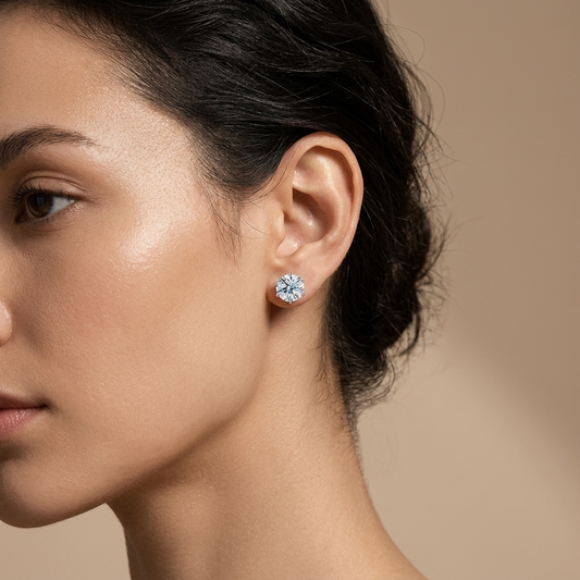 Pendientes Tera Oro Blanco