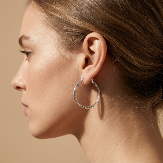 Pendientes Aro Clásico Plateado