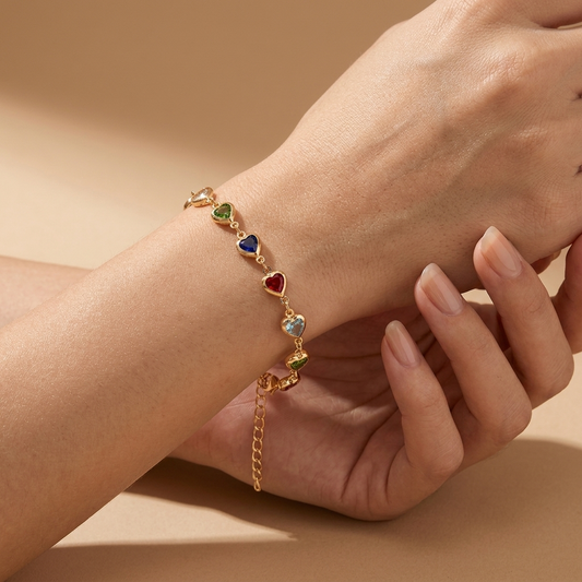 Pulsera Corazón Dorado