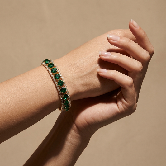 Pulsera Verde y Dorado