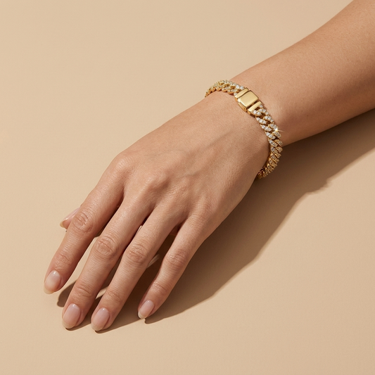 Pulsera Cubana Moissanita