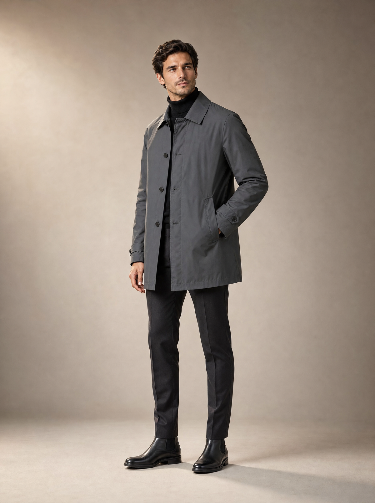 Gabardina Corta Impermeable Nils gris – Victoria Mode