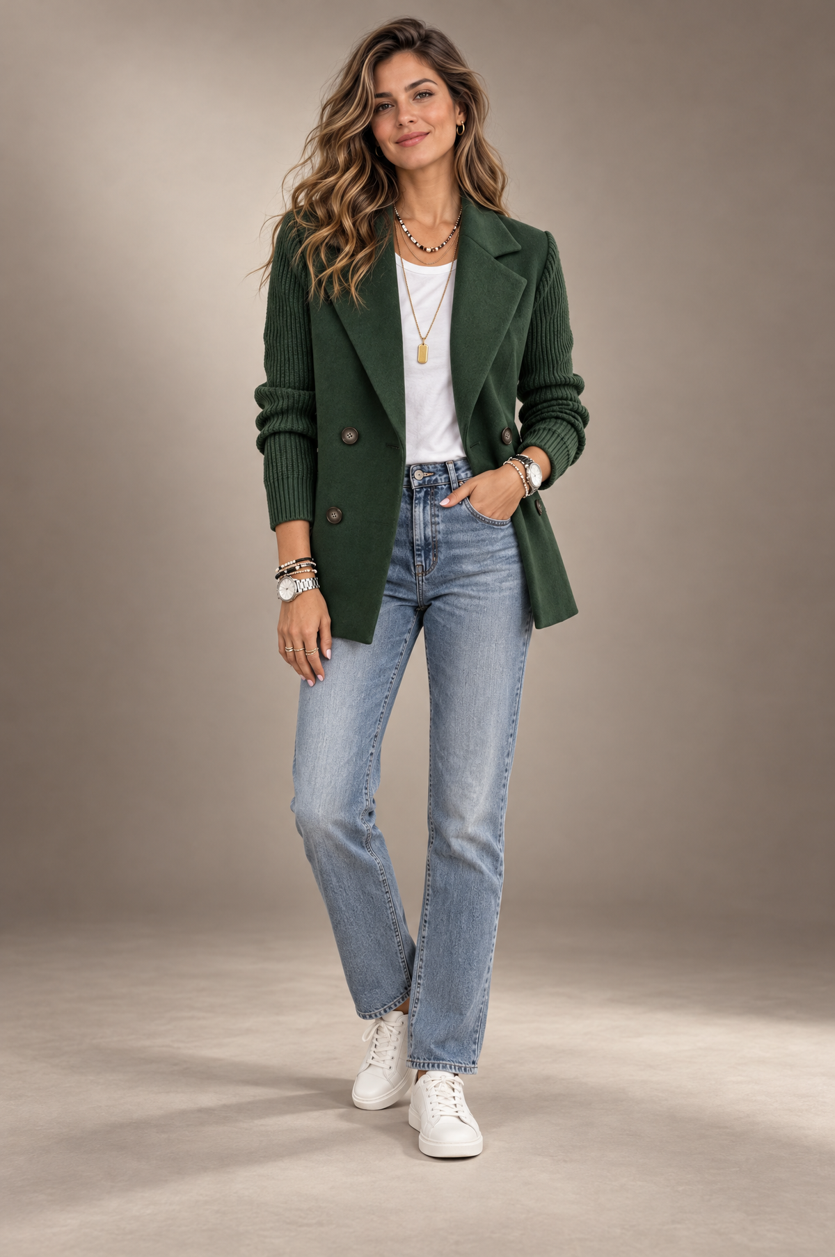 Carla | Americana con mangas de punto – victoriamode