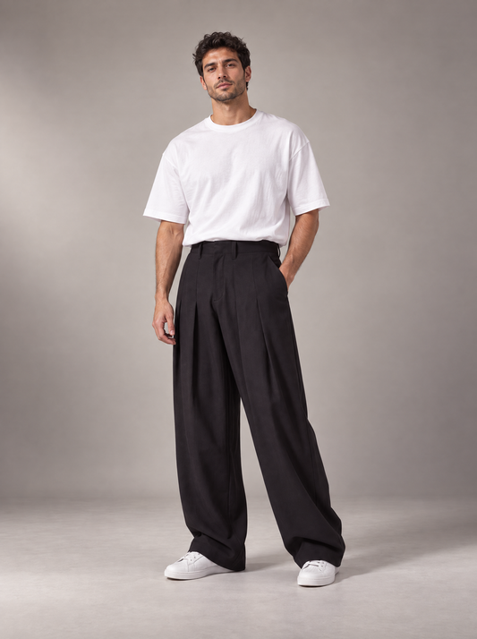 Hibiki | Pantalón plisado de pierna ancha – victoriamode