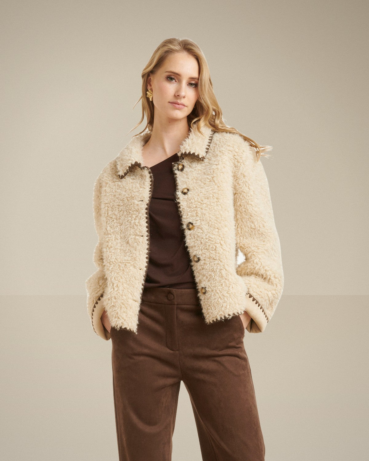 Chaqueta Reversible de Bouclé Arena – victoriamode