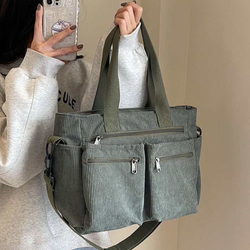 Bolso de Hombro Vintage de Pana