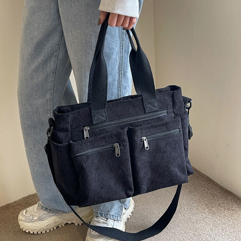 Bolso de Hombro Vintage de Pana