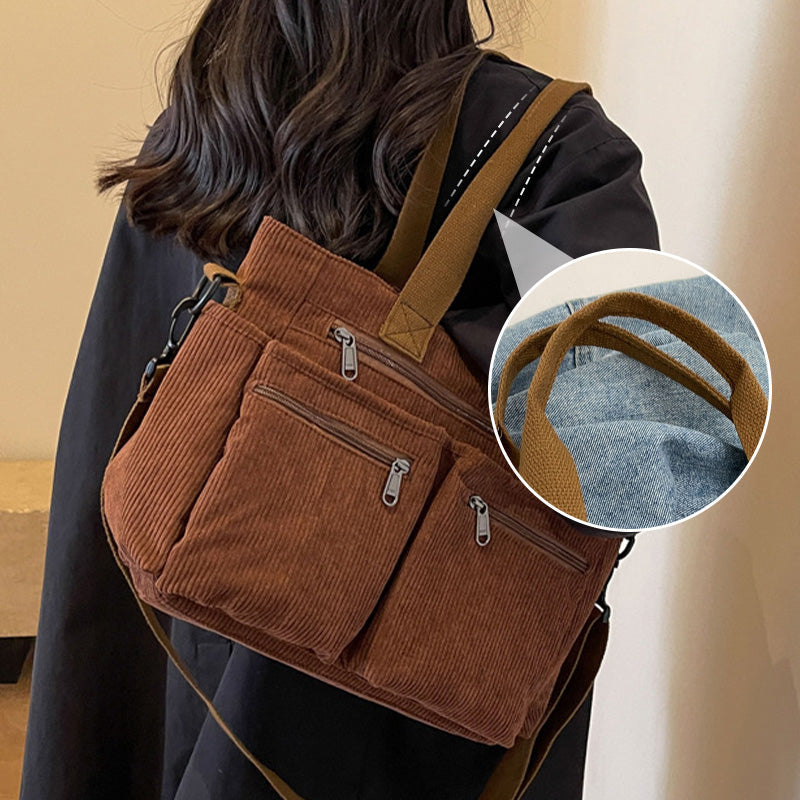 Bolso de Hombro Vintage de Pana