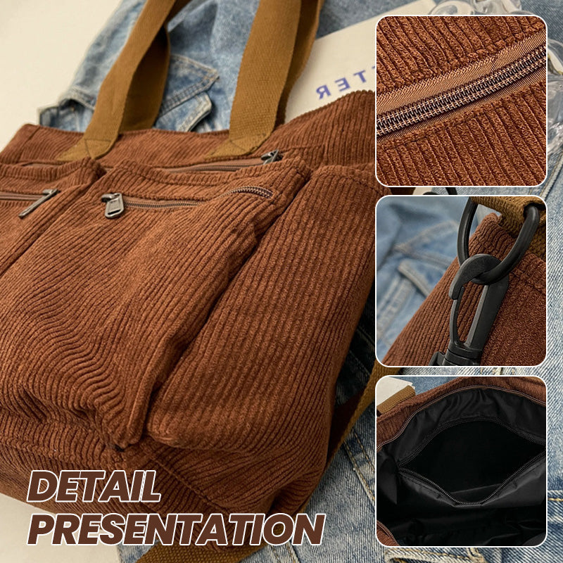 Bolso de Hombro Vintage de Pana