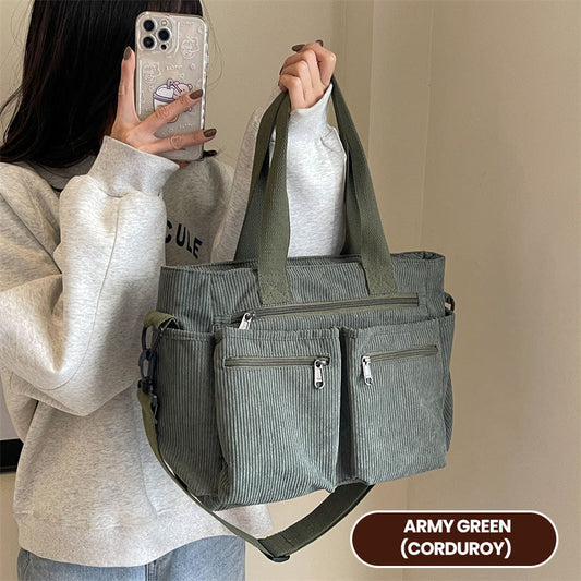 Bolso de Hombro Vintage de Pana
